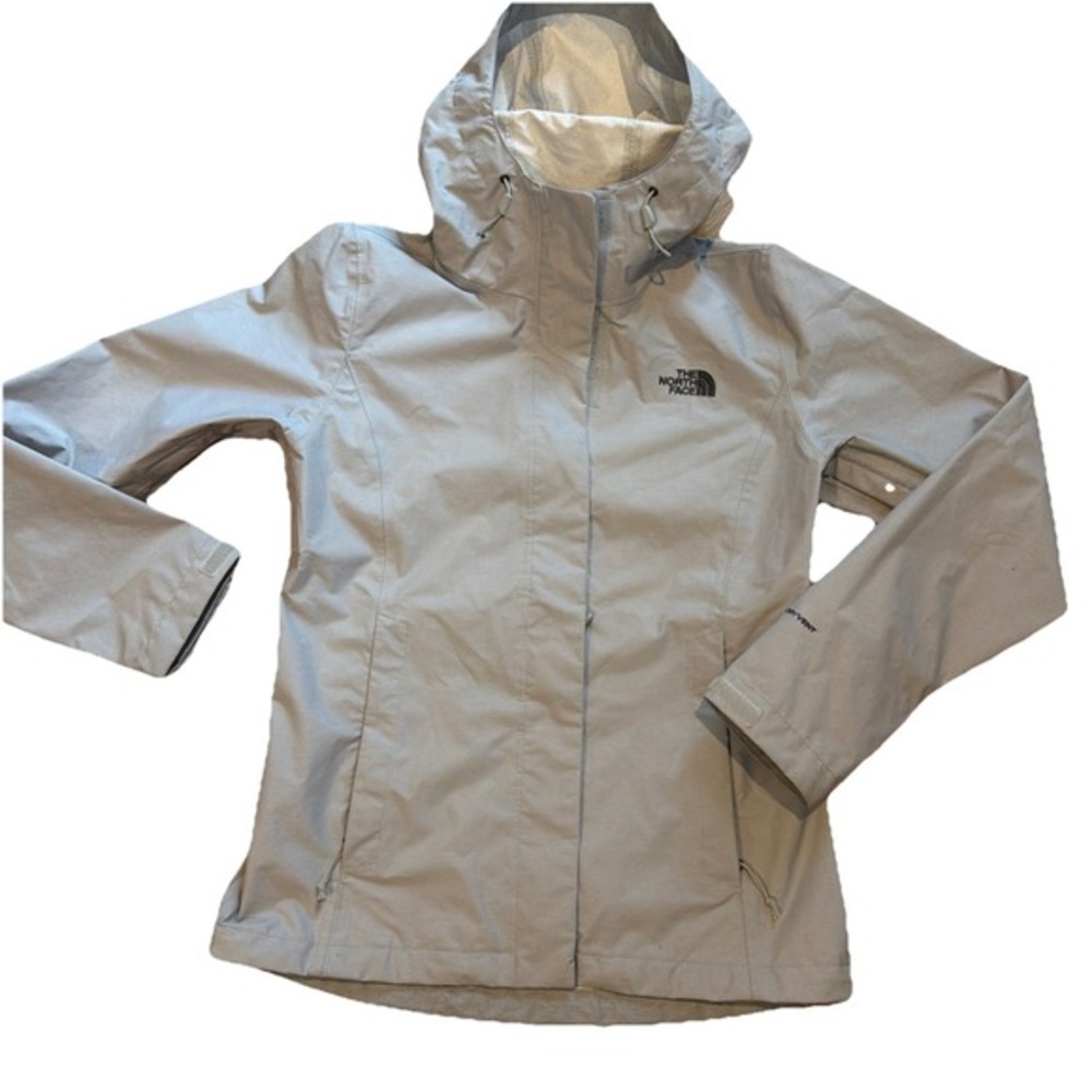 North face Lt Gray‎ Rain Jacket XS / TP NFOA2VCR With Hood Lightweight 4036